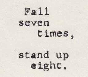 Falling down is inevitable, staying there is not